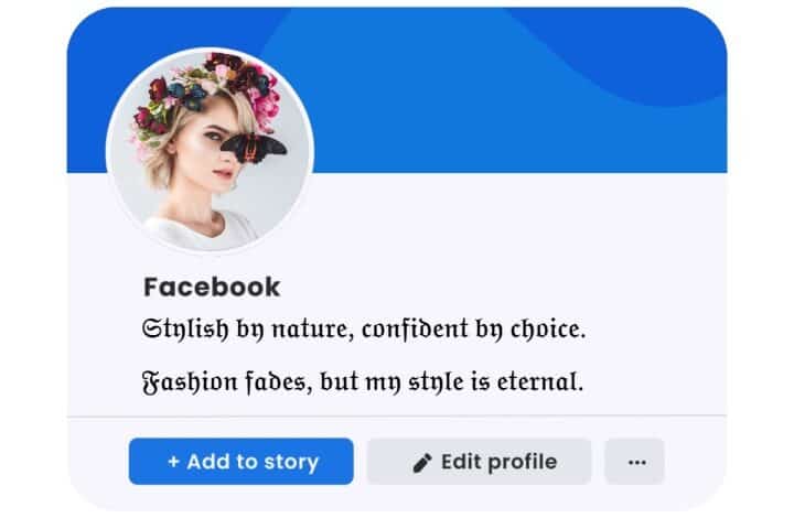 Facebook bio style boy